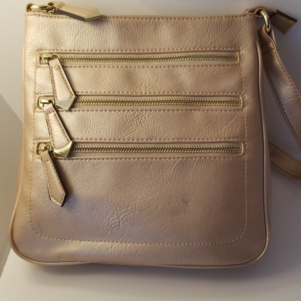 Champagne and gold purse